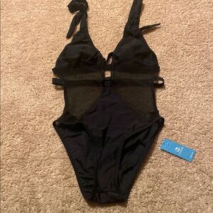 Cupshe Black Cutout One-Piece Swimsuit